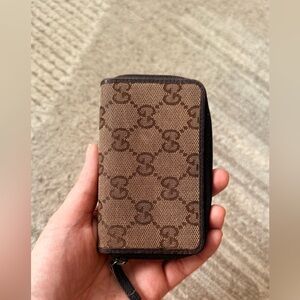 Gucci Brown Monogram Coin Purse